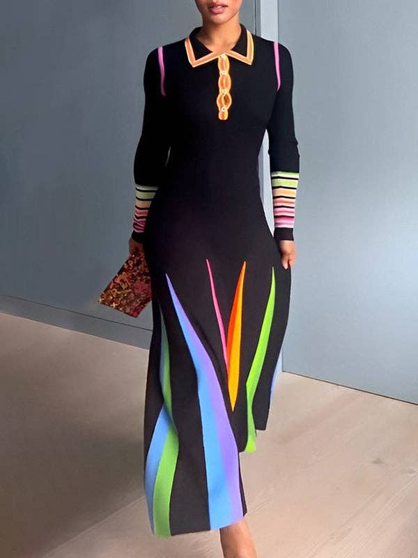 The Color in Motion Modest Maxi Dress