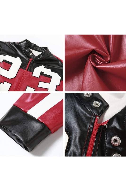 The Varsity Edge Cropped Moto Jacket