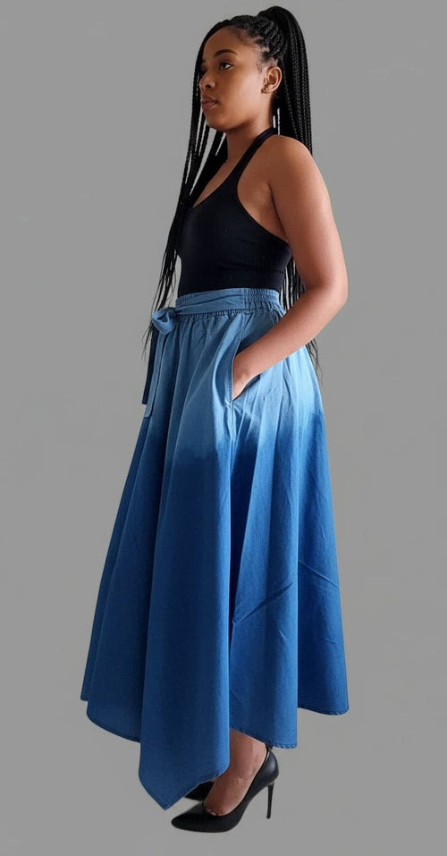 Denim in Motion Maxi Skirt