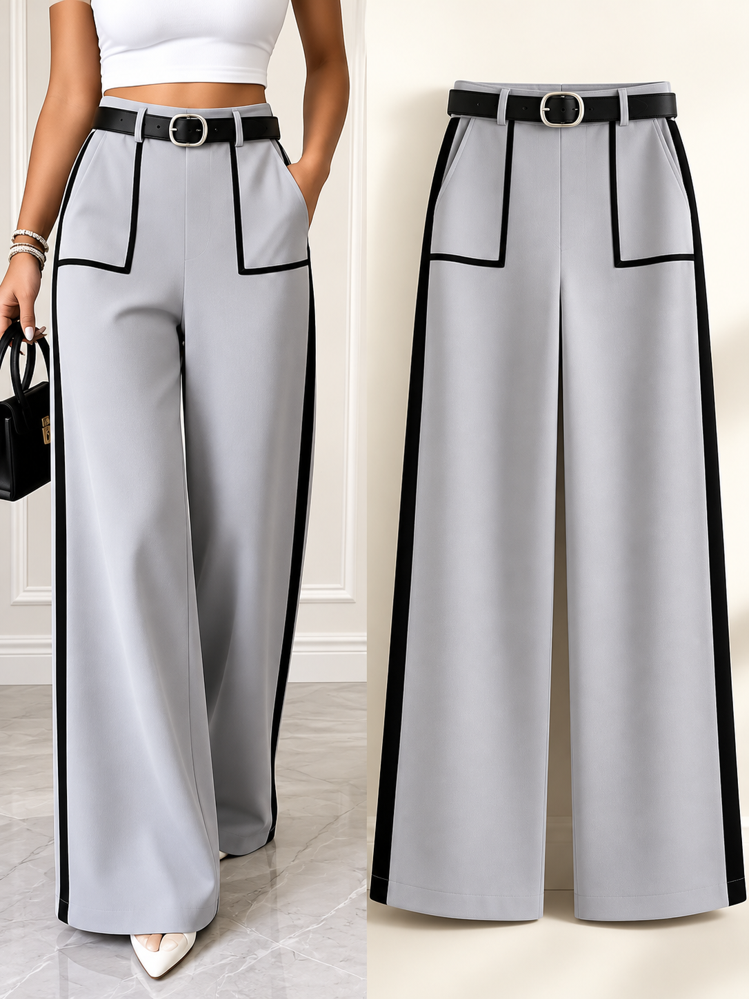 💛 The Executive Line Wide-Leg Trousers