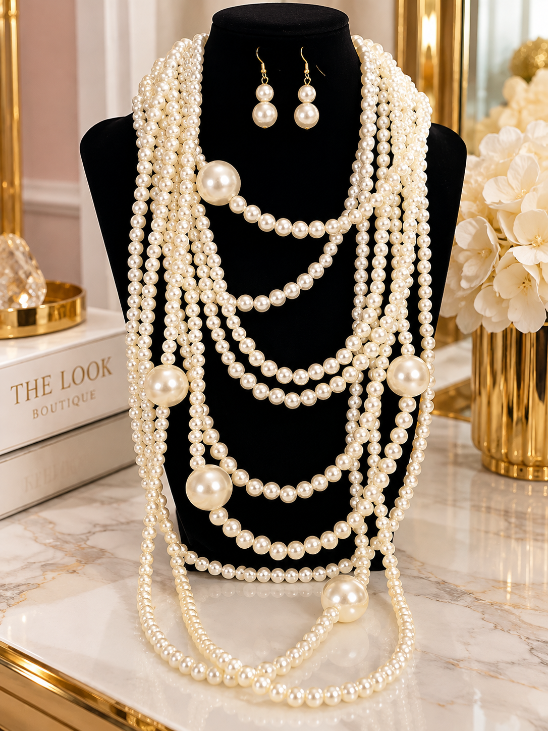The Pearl Cascade Jewelry Set