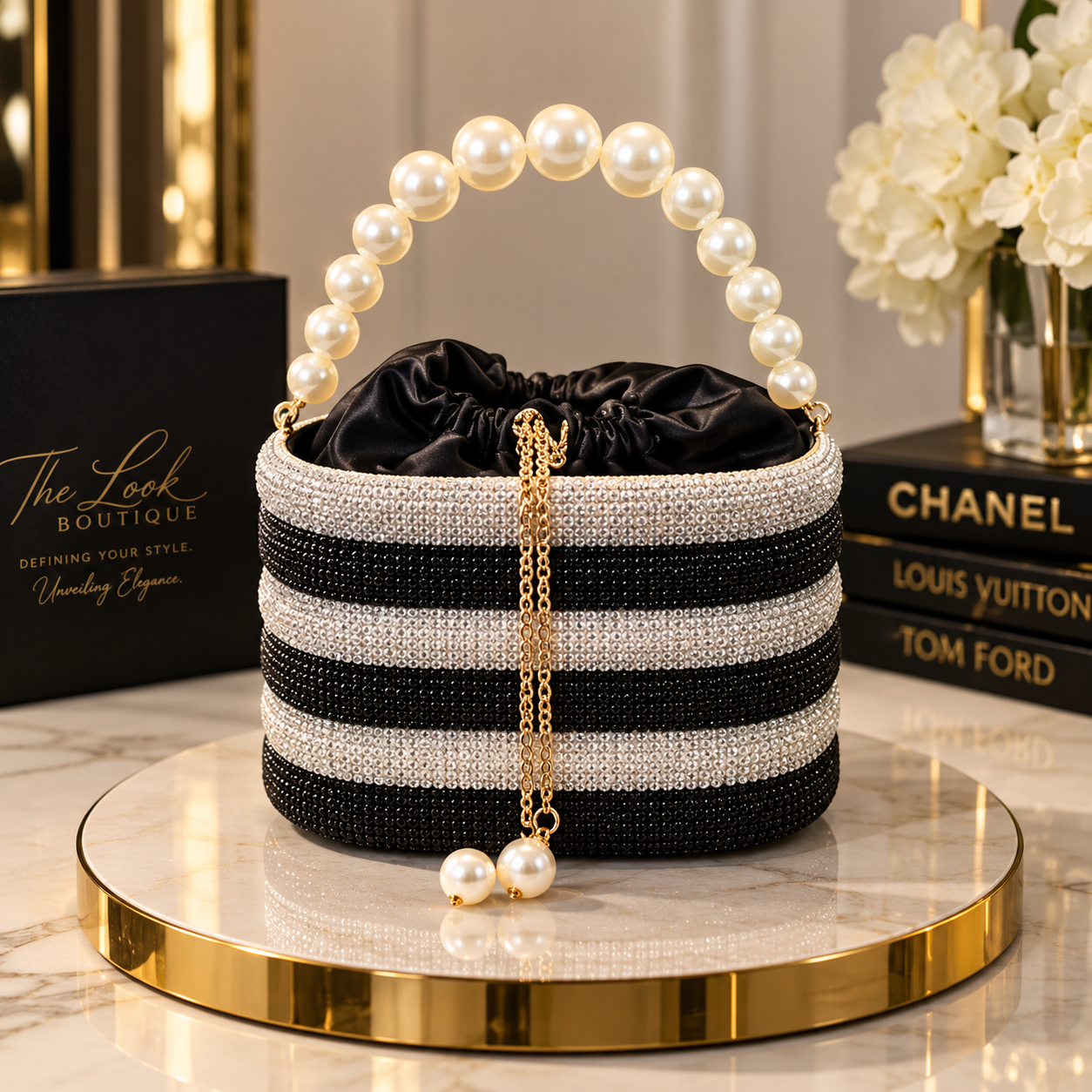 The Pearl After Dark Bucket Bag