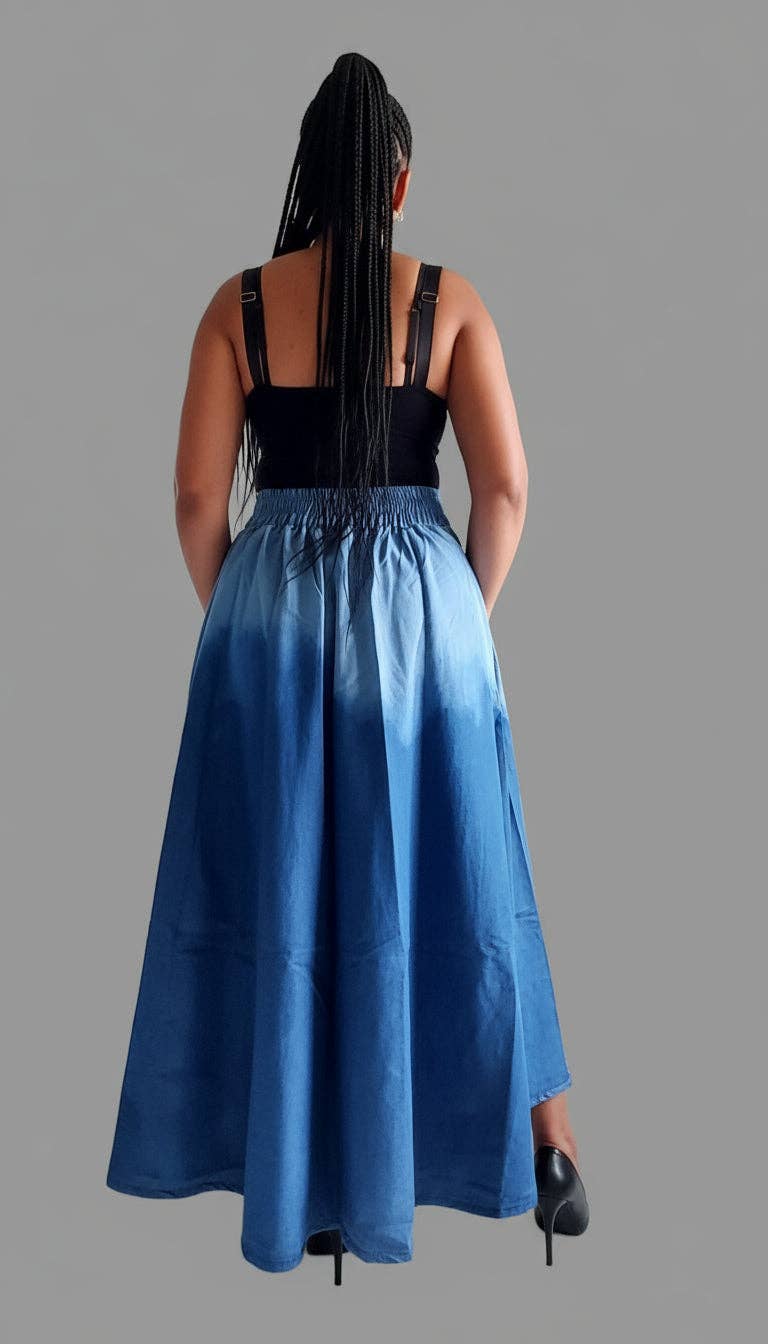 Denim in Motion Maxi Skirt